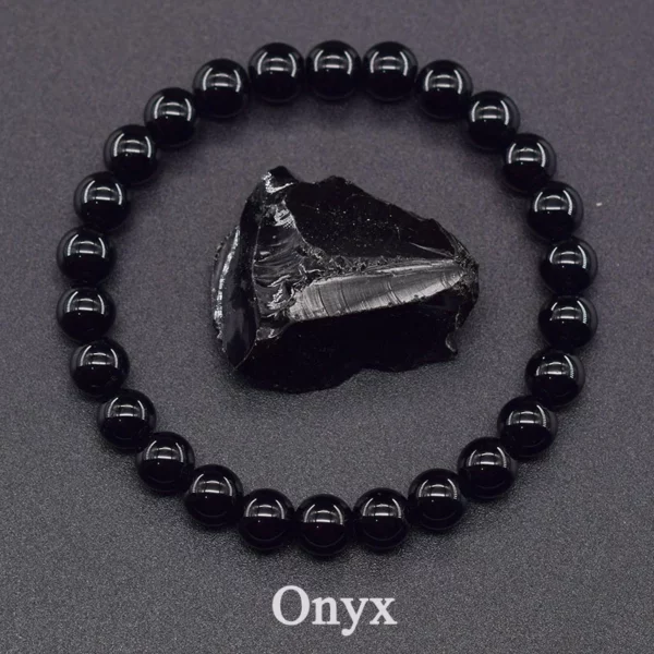 Bracelet Onyx – Protection, force intérieure et ancrage