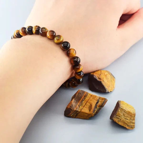 Bracelet L’Œil de Tigre : protection, courage et confiance en soi. – Image 2
