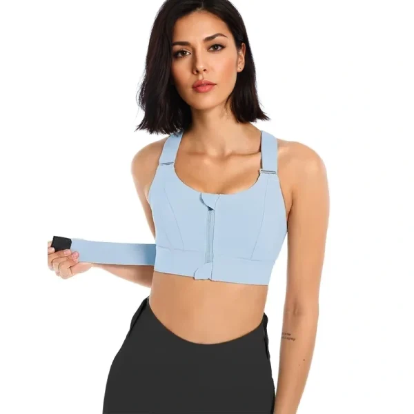 brassière de sport bleu
